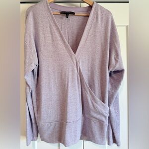 White House Black Market Light Purple V-Neck Sweater